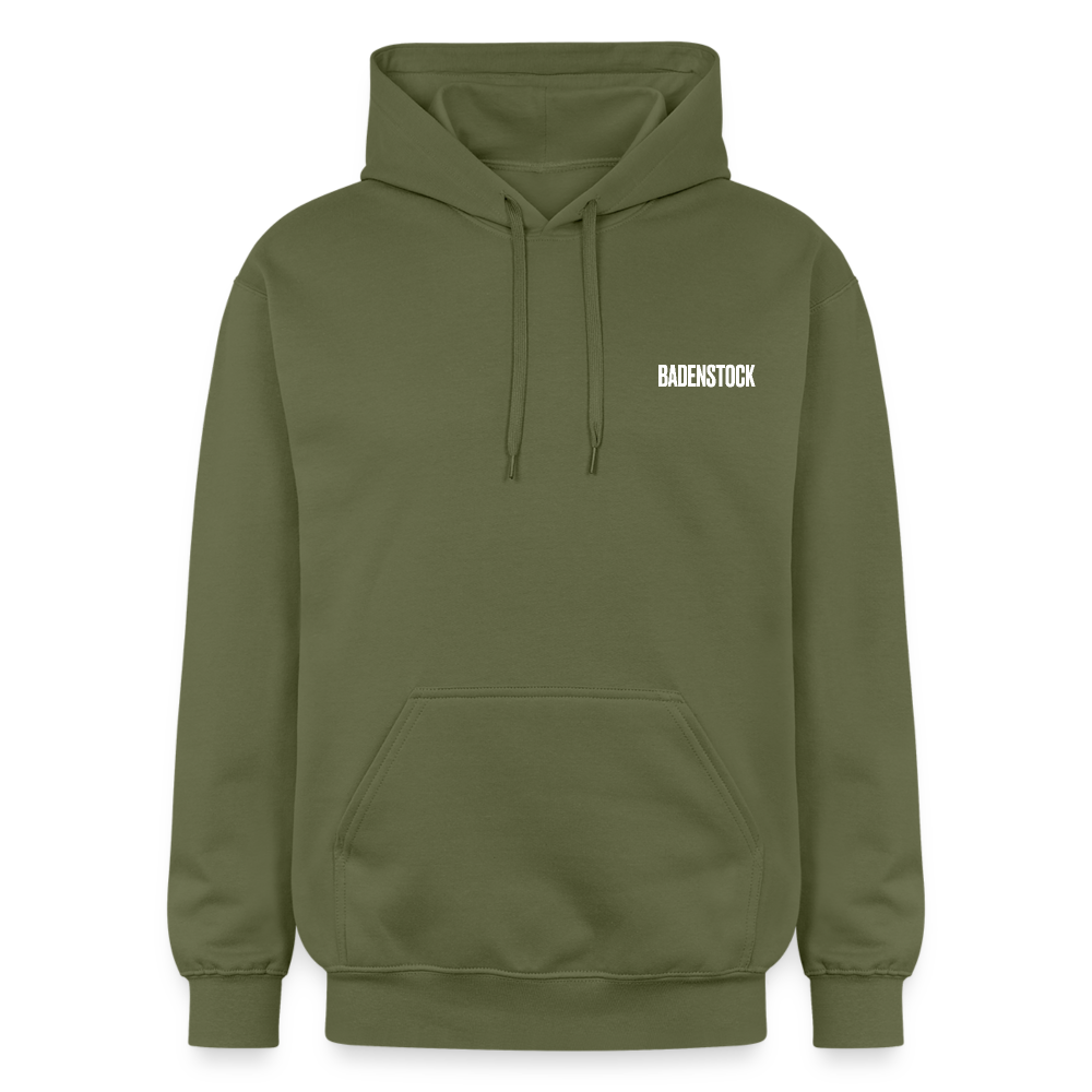 Badenstock Gildan Unisex Softstyle® Midweight Hoodie White logo - military green