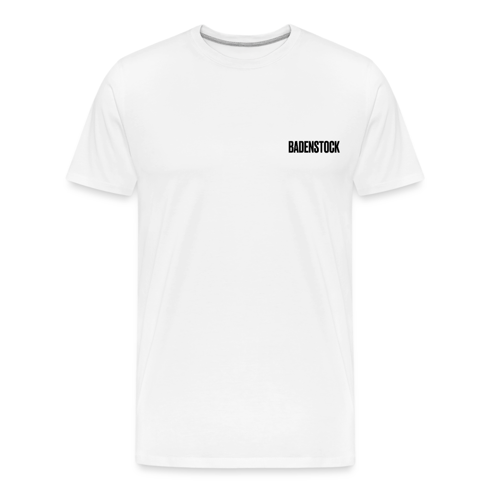 Badenstock Men’s Premium Organic T-Shirt  black logo - white