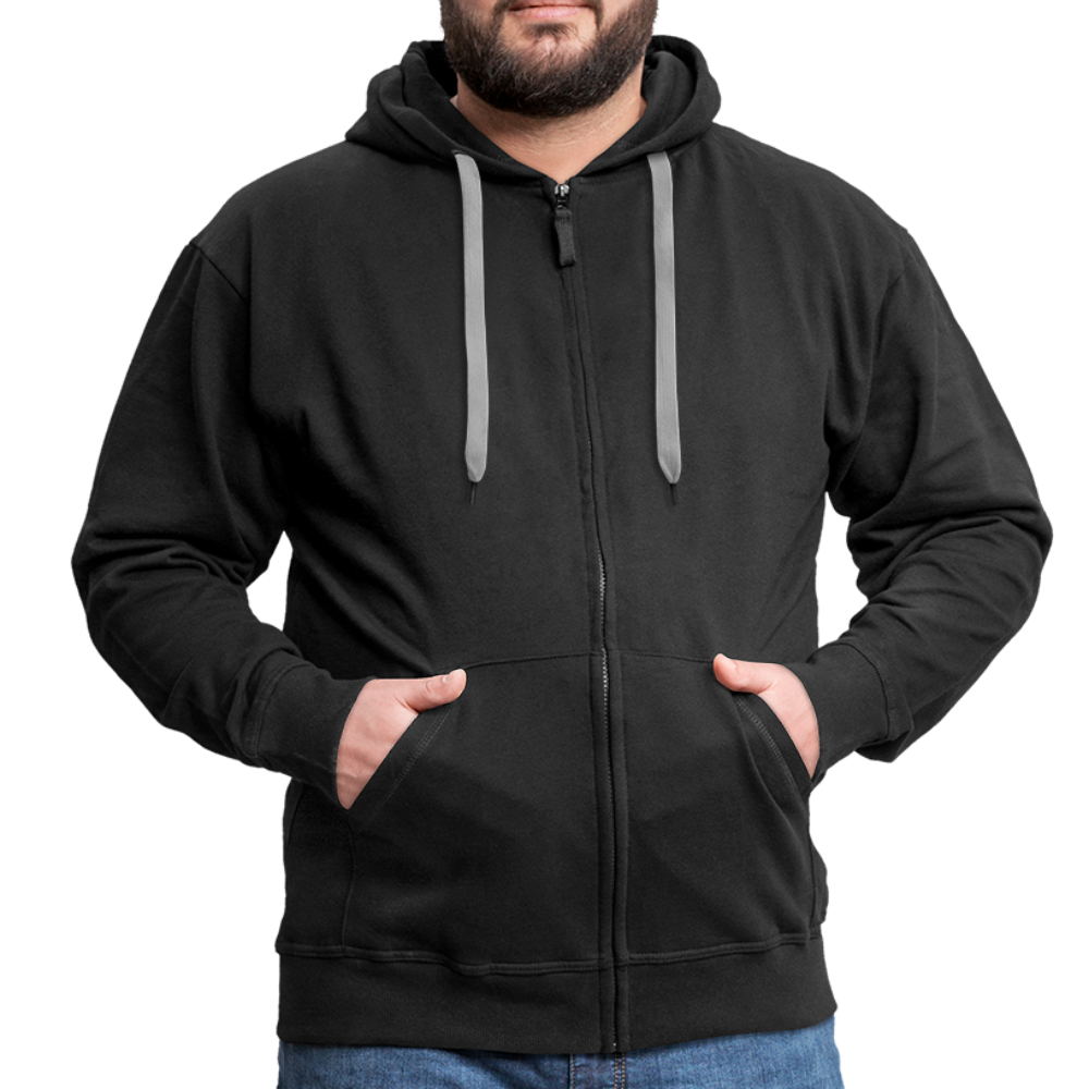 Badenstock Men's Premium Hooded Jacket small white logo on back - black