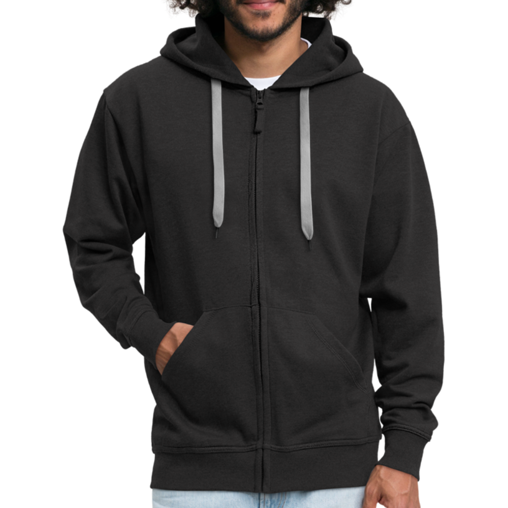 Badenstock Men's Premium Hooded Jacket small white logo on back - black