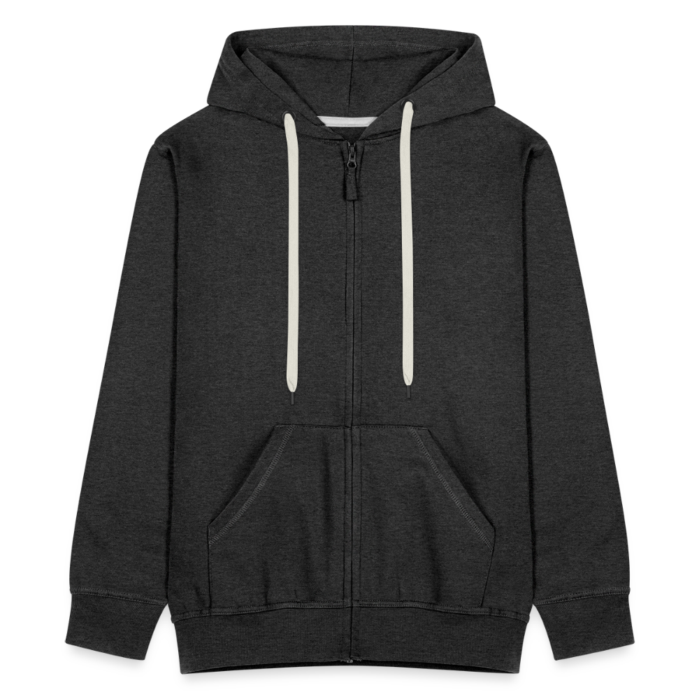 Badenstock Men's Premium Hooded Jacket small white logo on back - charcoal grey