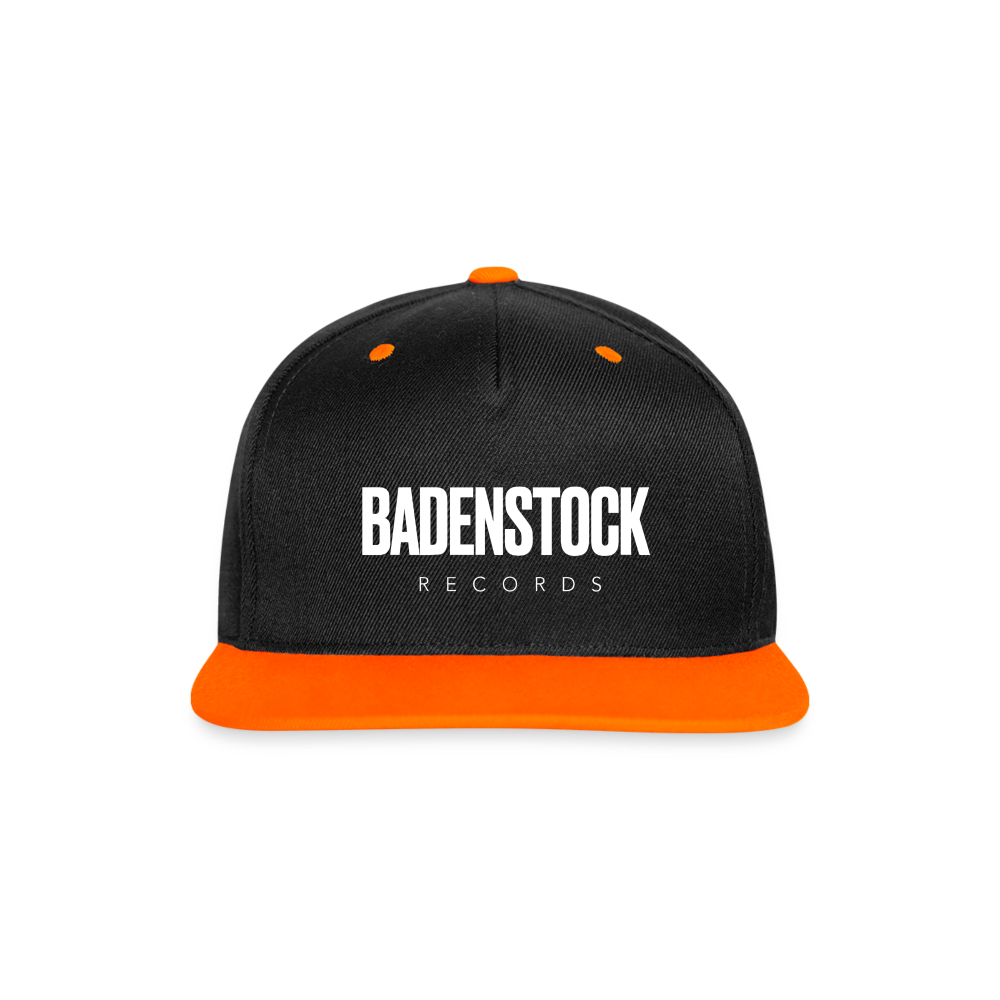 Badenstock Contrast Snapback Cap - black/neon orange