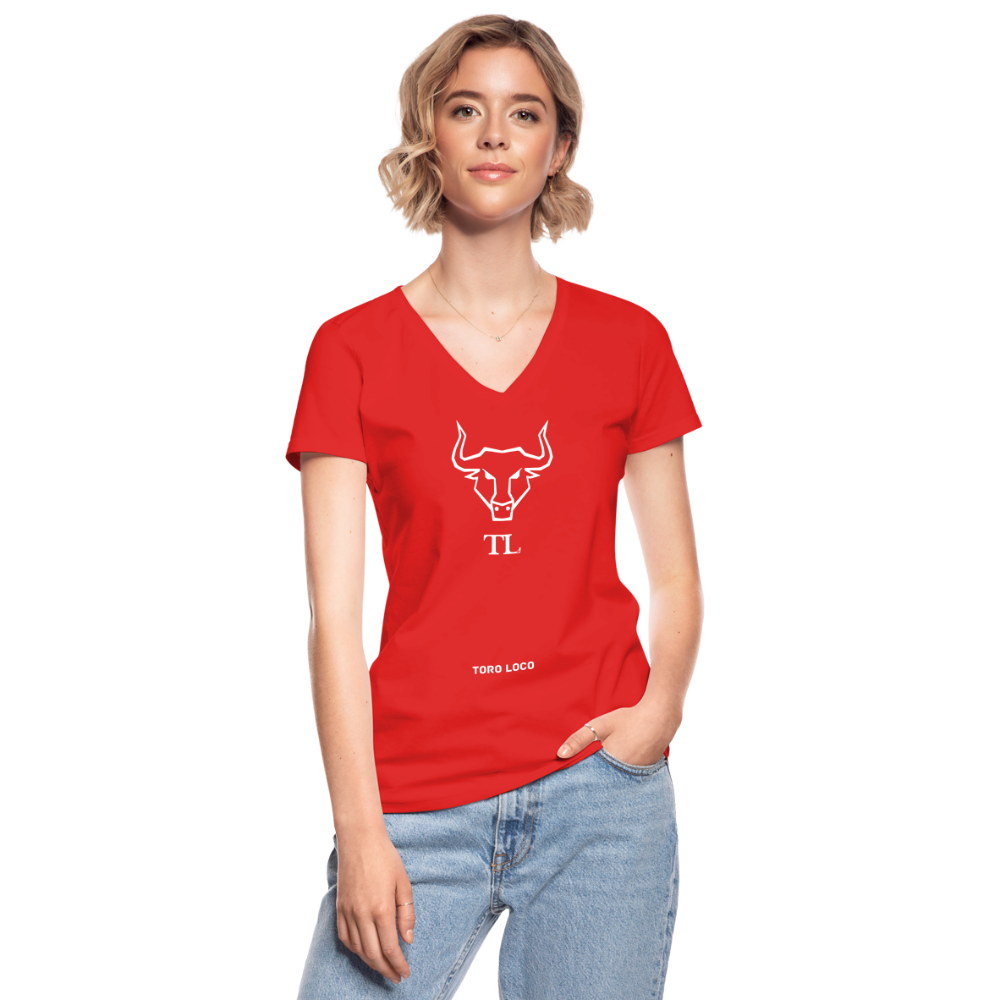 Toro Loco Classic Women’s V-Neck T-Shirt - red