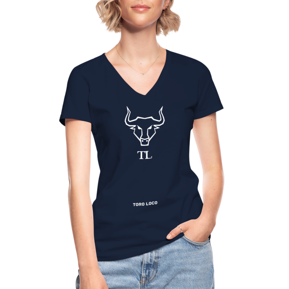 Toro Loco Classic Women’s V-Neck T-Shirt - navy