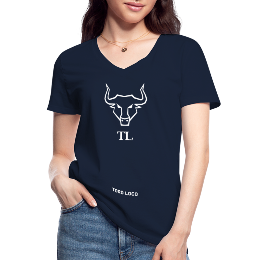 Toro Loco Classic Women’s V-Neck T-Shirt - navy