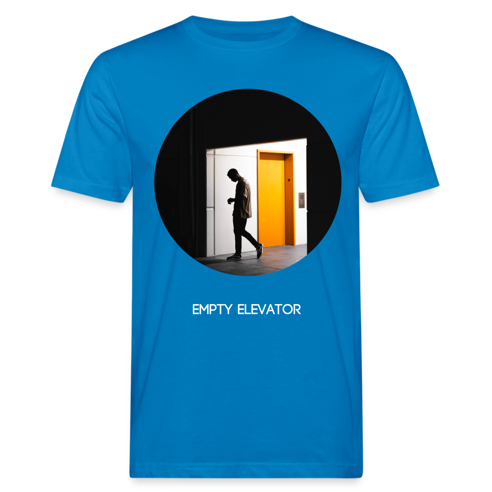 Empty Eleavator Men's Organic T-Shirt (Big Print) - peacock-blue