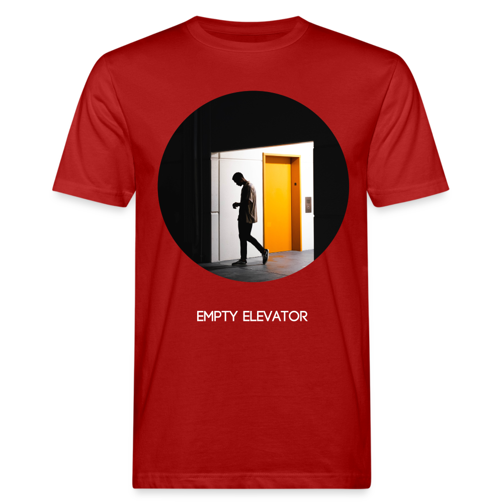 Empty Eleavator Men's Organic T-Shirt (Big Print) - dark red