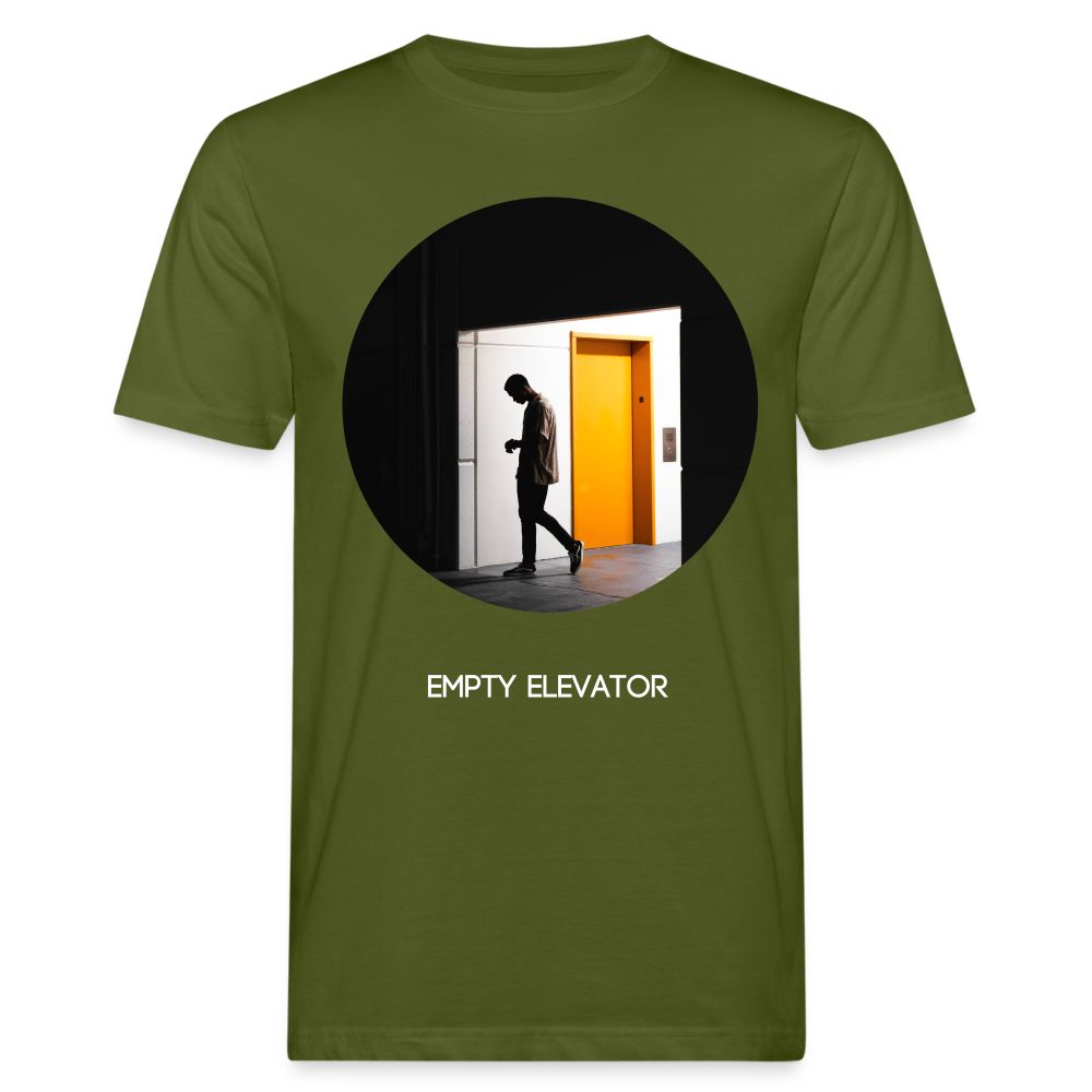 Empty Eleavator Men's Organic T-Shirt (Big Print) - moss green