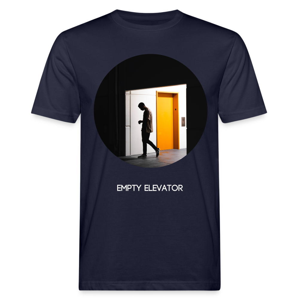 Empty Eleavator Men's Organic T-Shirt (Big Print) - navy