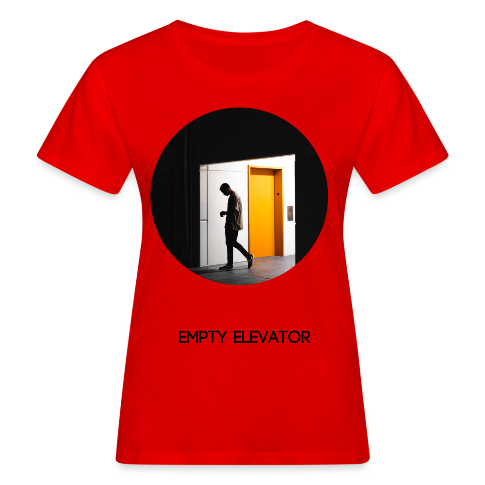 Empty Elevator Women's Organic T-Shirt (Big Print) - red