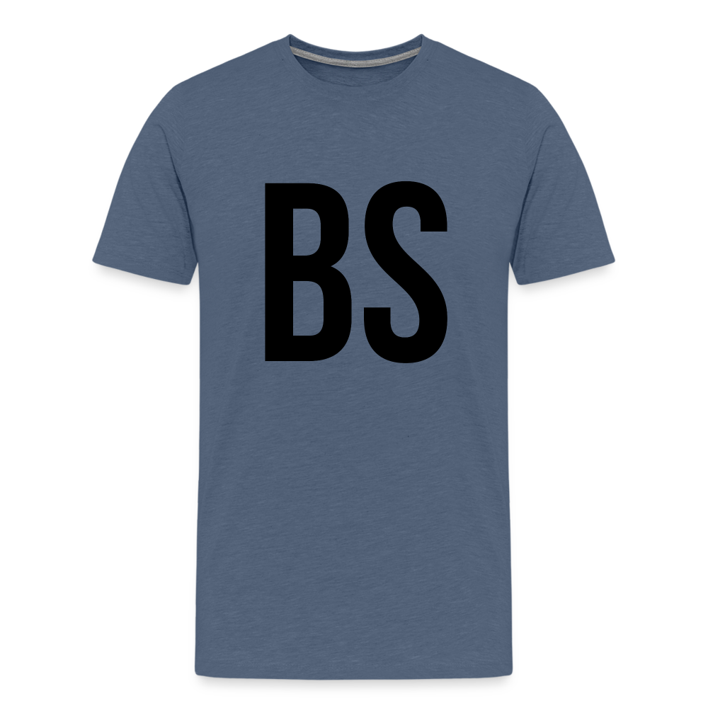 Badenstock BS Men’s Premium T-Shirt (black logo) - heather blue