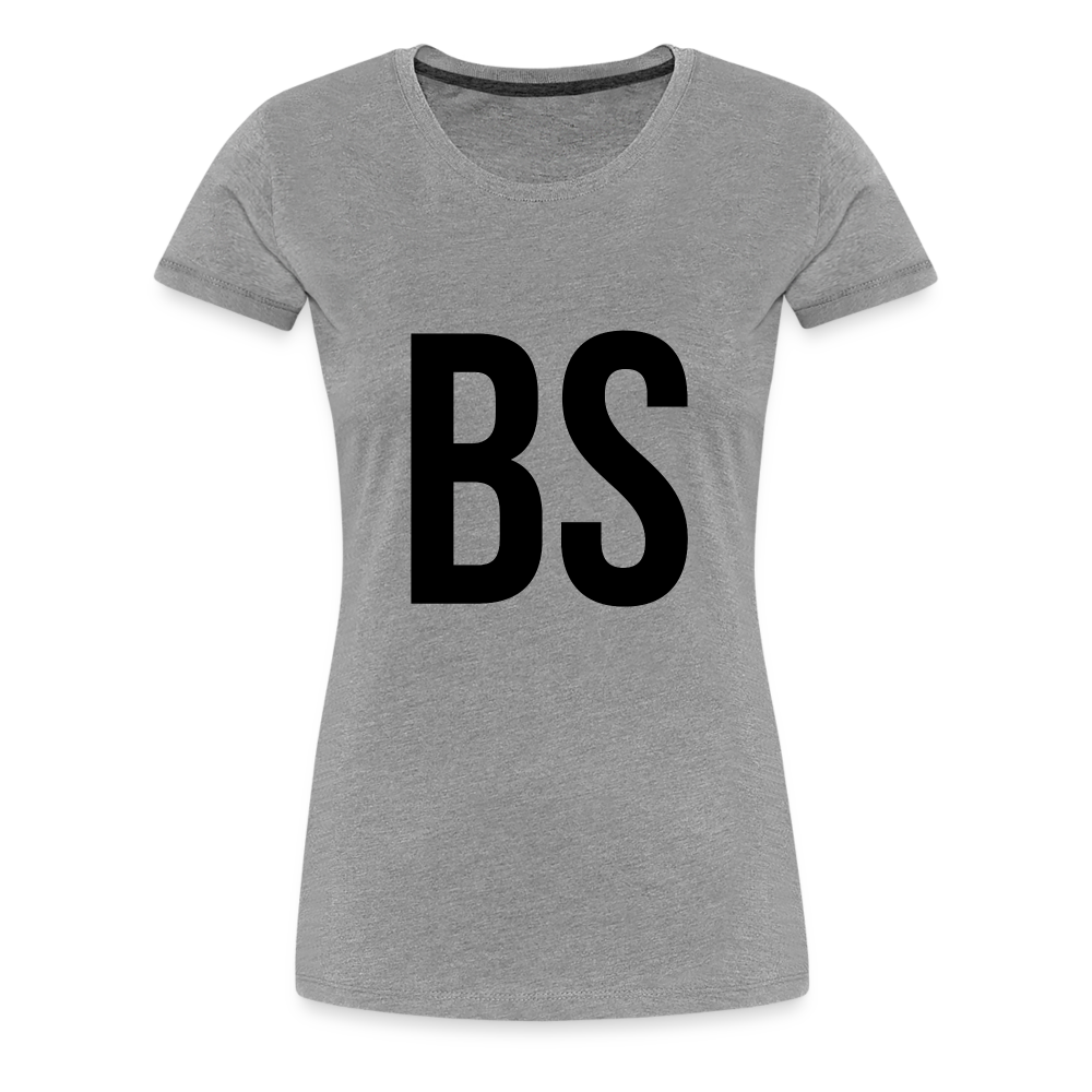 Badenstock BS Women’s Premium T-Shirt (Black logo) - heather grey