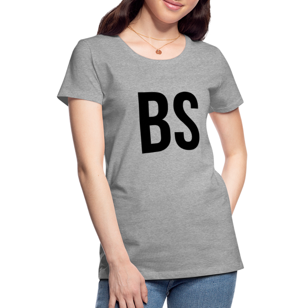 Badenstock BS Women’s Premium T-Shirt (Black logo) - heather grey