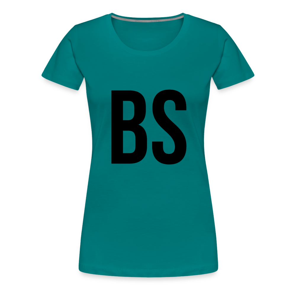 Badenstock BS Women’s Premium T-Shirt (Black logo) - diva blue
