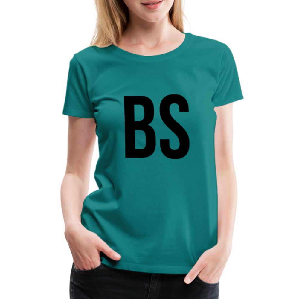 Badenstock BS Women’s Premium T-Shirt (Black logo) - diva blue