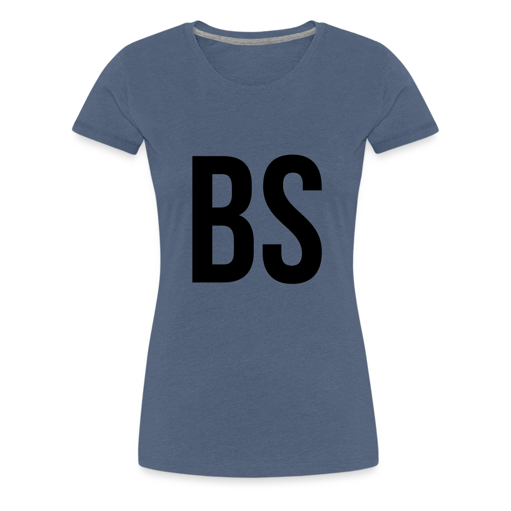 Badenstock BS Women’s Premium T-Shirt (Black logo) - heather blue