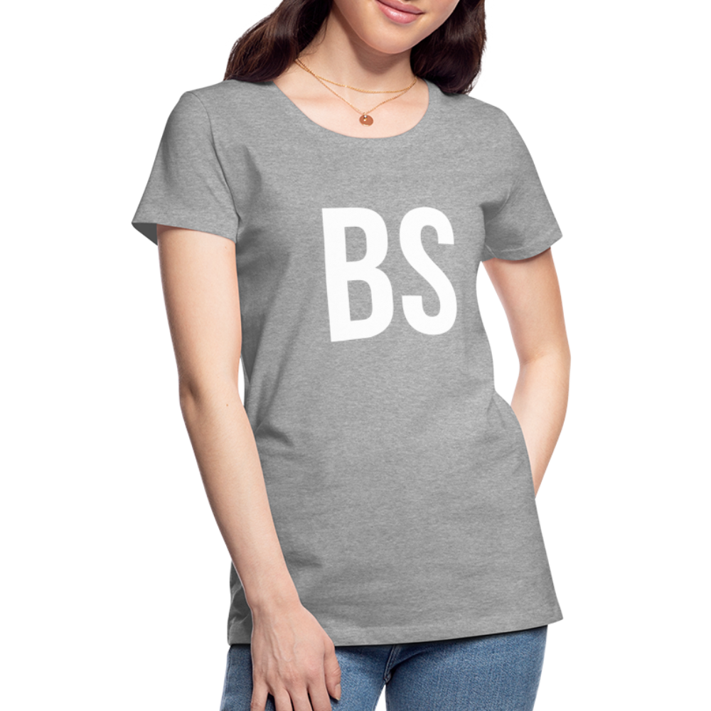 Badenstock BS Women’s Premium T-Shirt (white logo) - heather grey