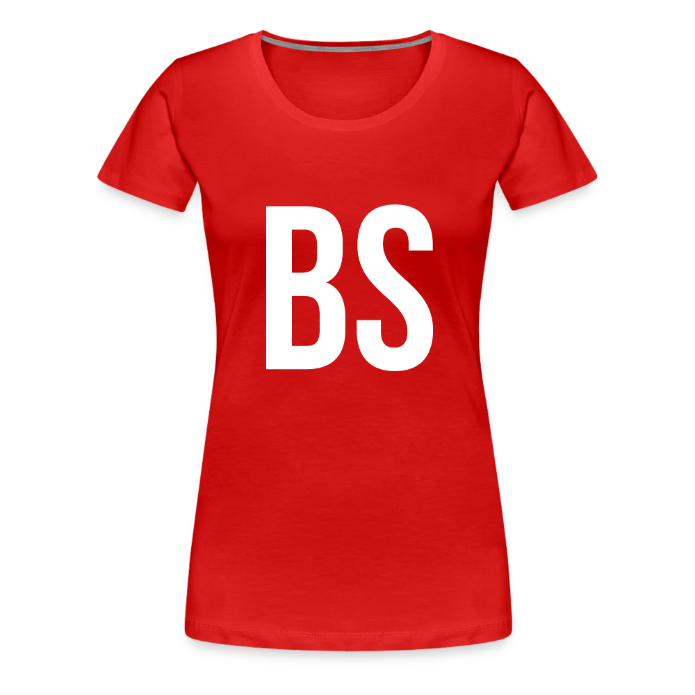 Badenstock BS Women’s Premium T-Shirt (white logo) - red