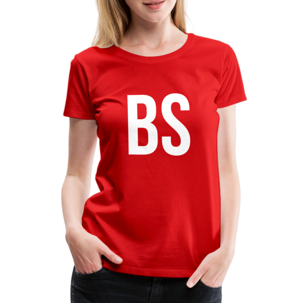 Badenstock BS Women’s Premium T-Shirt (white logo) - red