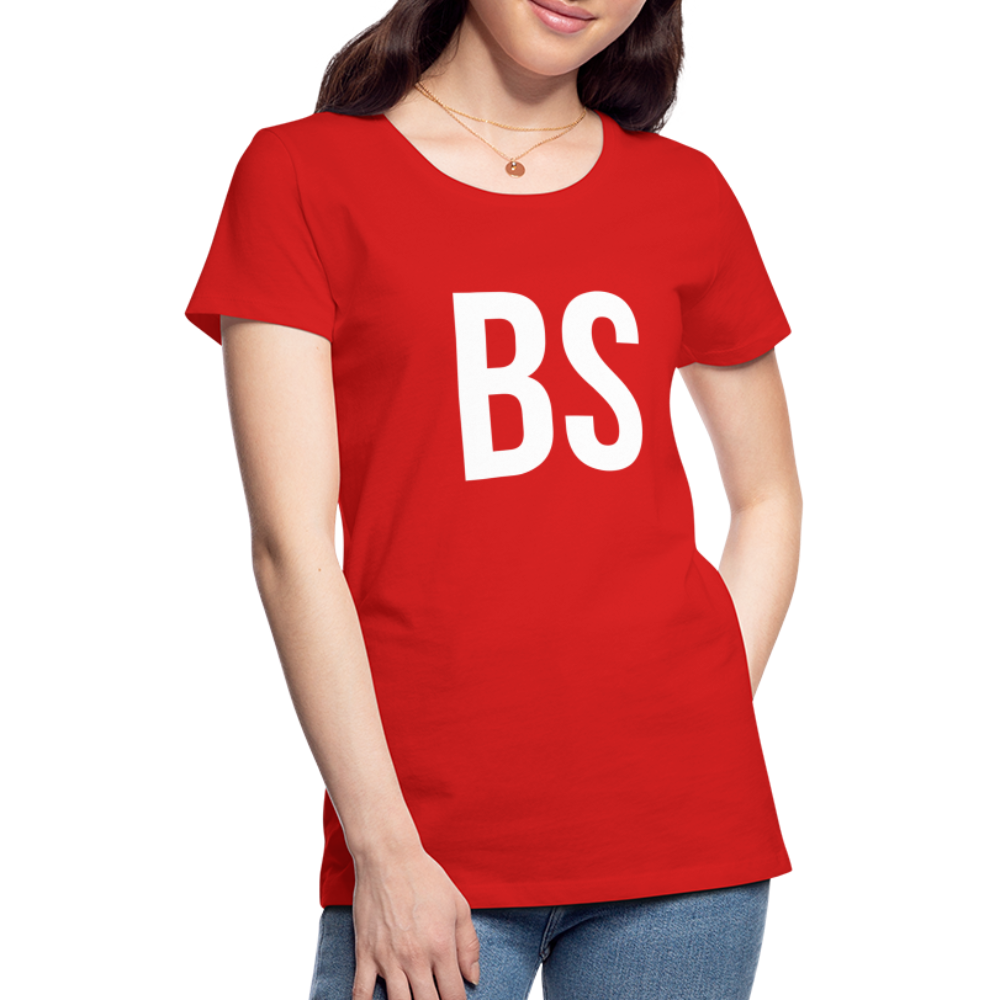 Badenstock BS Women’s Premium T-Shirt (white logo) - red