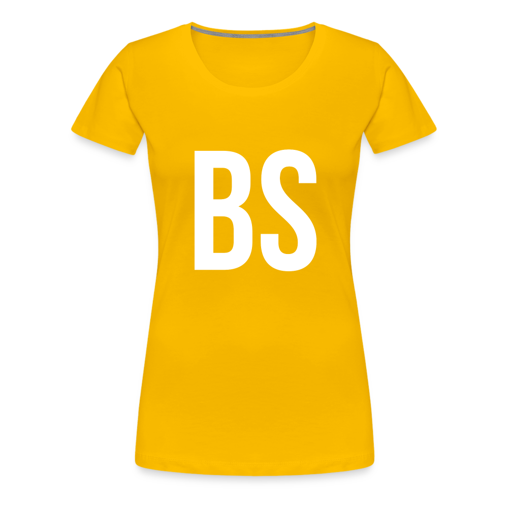 Badenstock BS Women’s Premium T-Shirt (white logo) - sun yellow