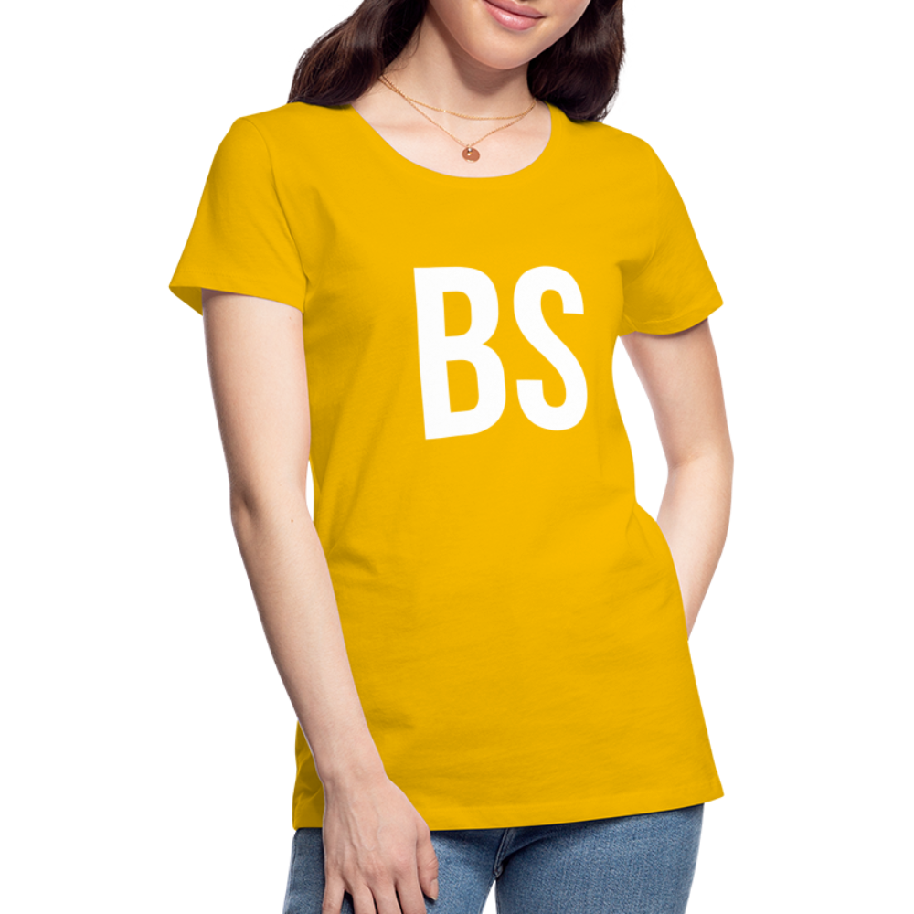 Badenstock BS Women’s Premium T-Shirt (white logo) - sun yellow