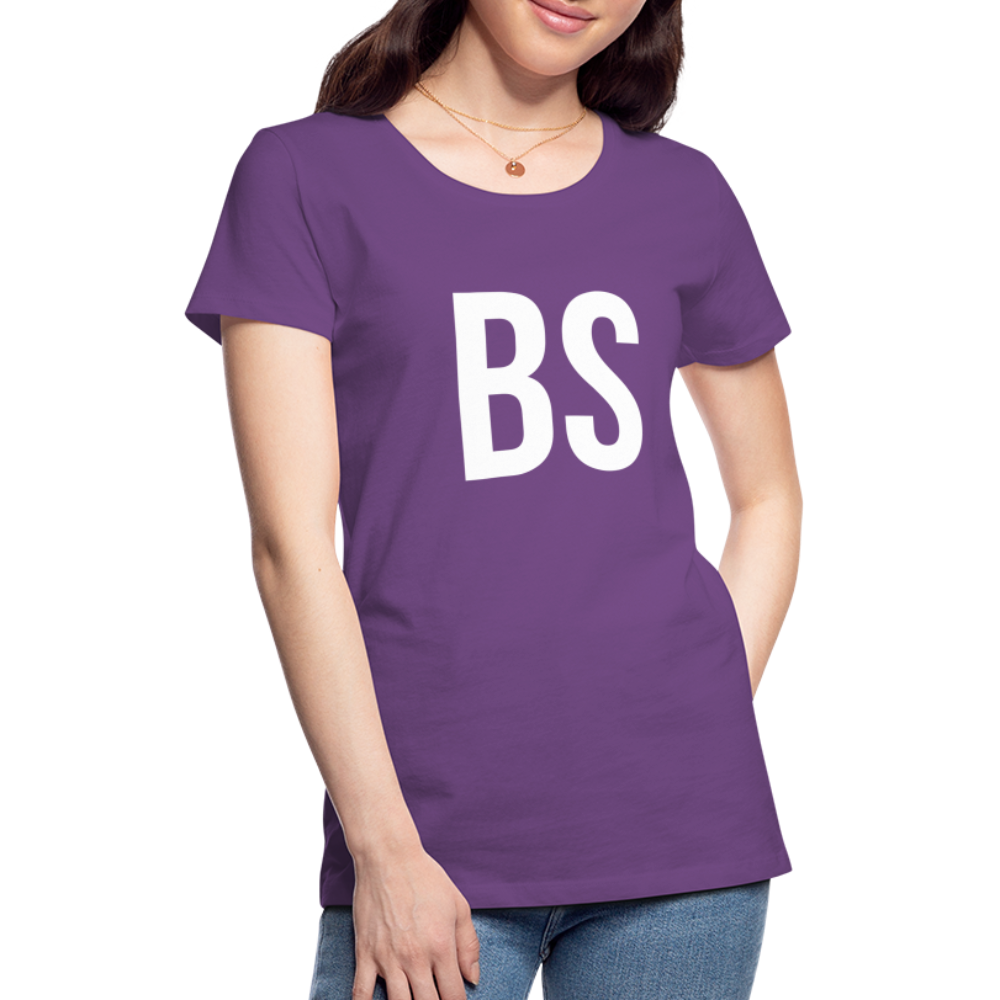 Badenstock BS Women’s Premium T-Shirt (white logo) - purple