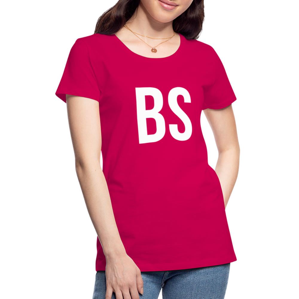 Badenstock BS Women’s Premium T-Shirt (white logo) - dark pink