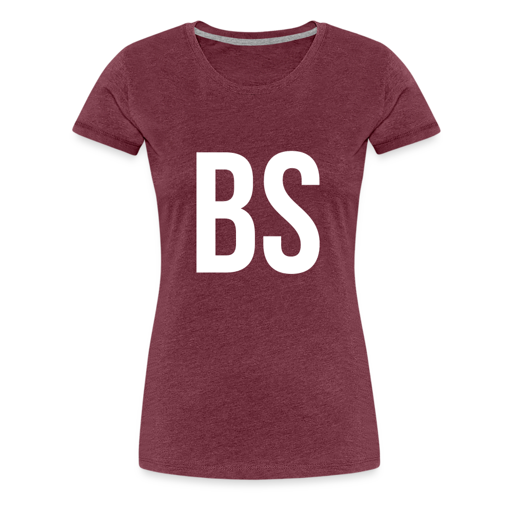 Badenstock BS Women’s Premium T-Shirt (white logo) - heather burgundy