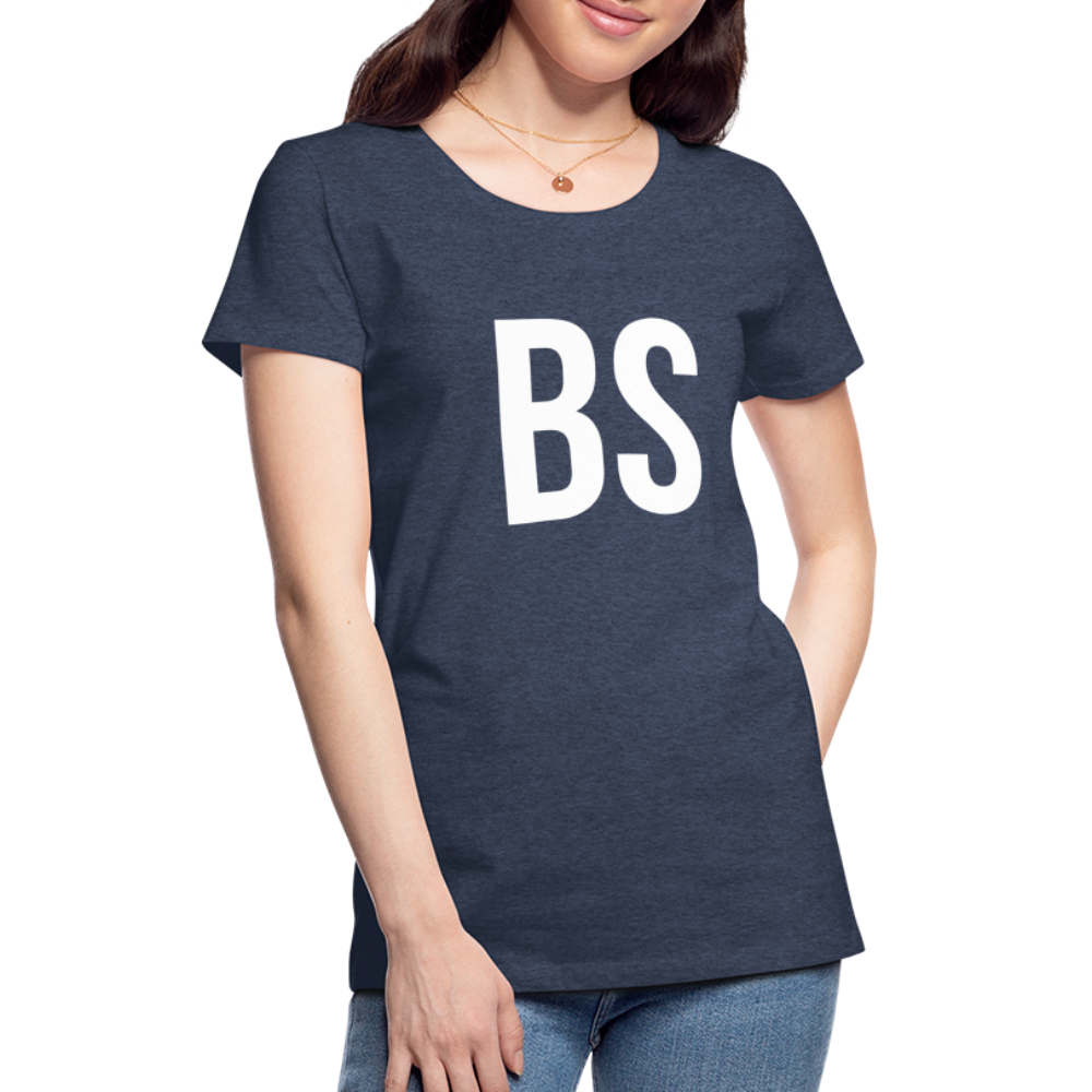 Badenstock BS Women’s Premium T-Shirt (white logo) - heather blue