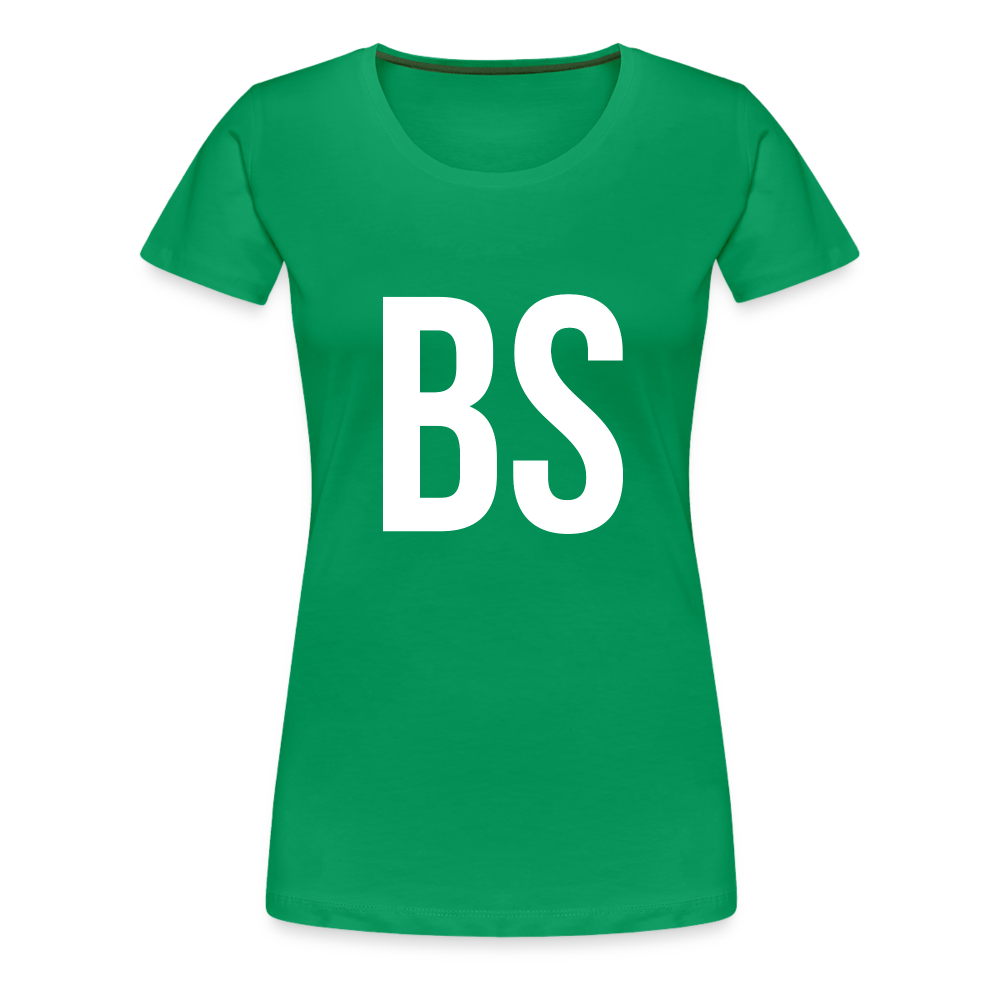 Badenstock BS Women’s Premium T-Shirt (white logo) - kelly green