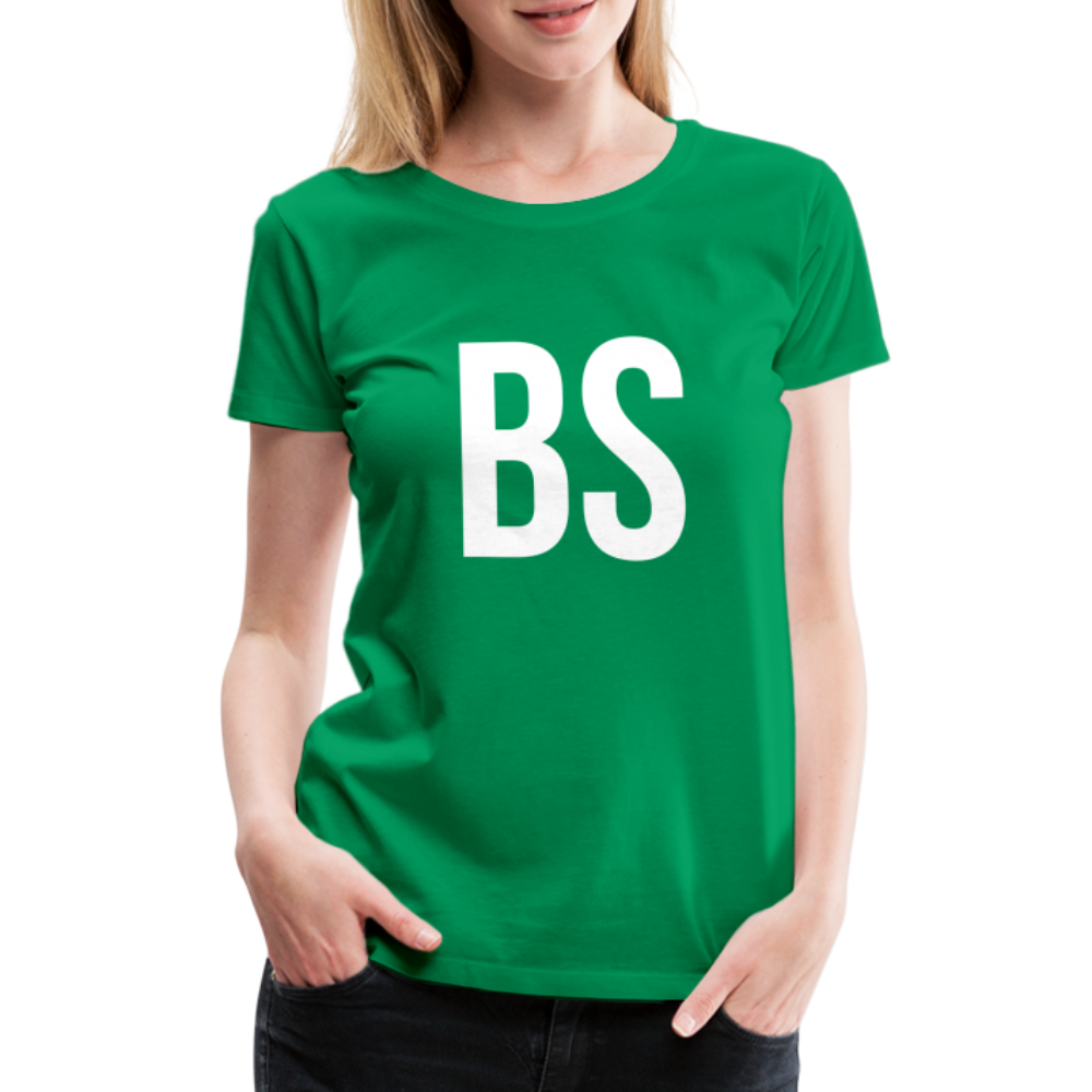 Badenstock BS Women’s Premium T-Shirt (white logo) - kelly green