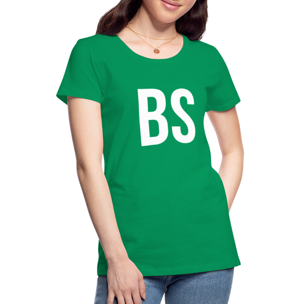 Badenstock BS Women’s Premium T-Shirt (white logo) - kelly green